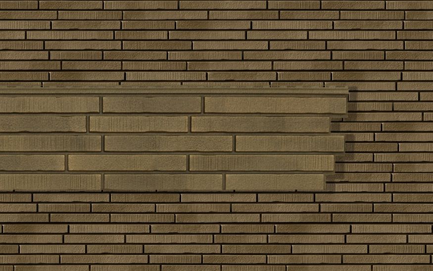 Фасадная панель Ю-Пласт Стоун Хаус S-Lock Ригельный кирпич, Латунь купить в Симферополe