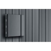 Вертикальный сайдинг Grand Line в цвете графит