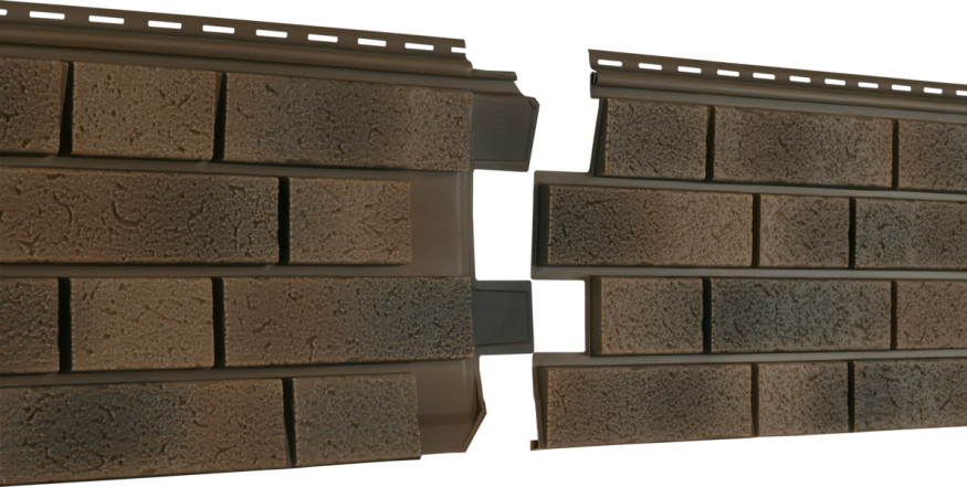 Фасадная панель Ю-Пласт Стоун Хаус S-Lock Ригельный кирпич, Лава купить в Симферополe