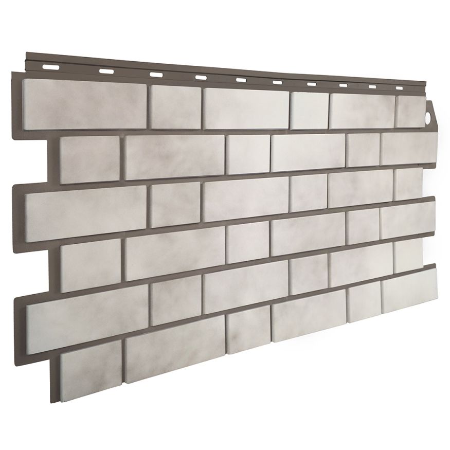 Фасадная панель FineBer, Кирпич облицовочный 3D, Бело-коричневый купить в Симферополe