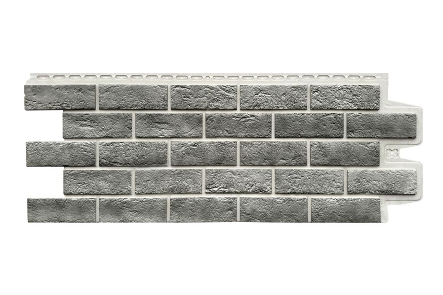 Фасадная панель Grand Line, Состаренный кирпич Design Plus, Гранит (Белый шов) купить в Симферополe
