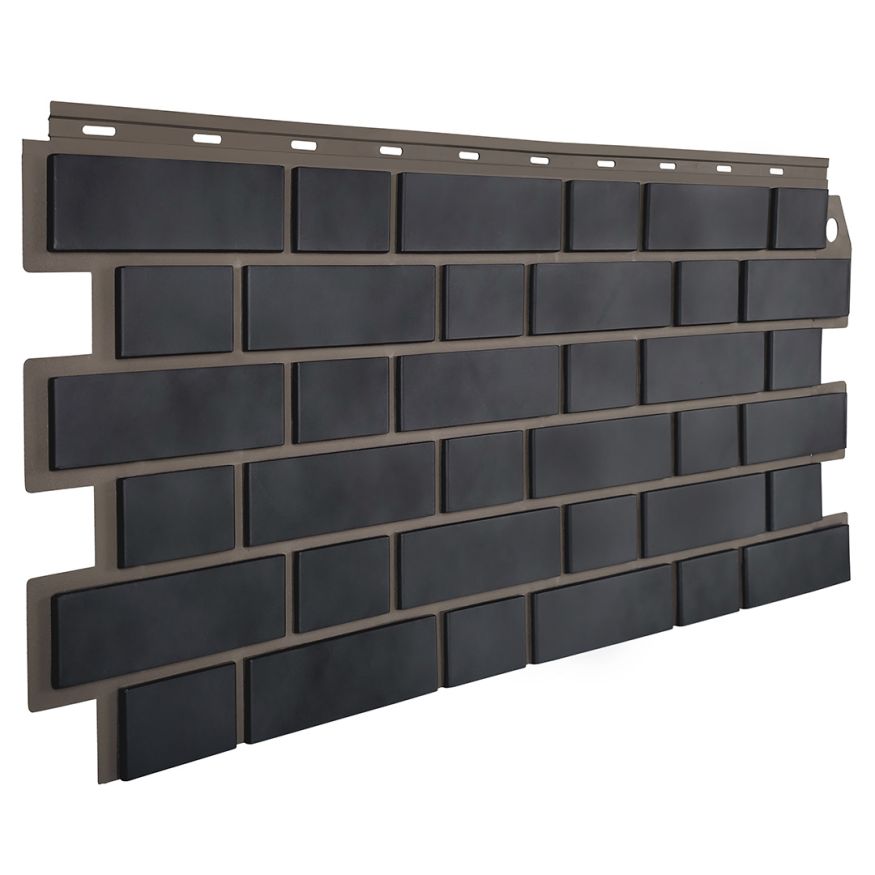 Фасадная панель FineBer, Кирпич облицовочный 3D, Мокрый асфальт купить в Симферополe