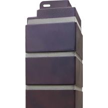 Угол наружный Кирпич облицовочный 3D, Коричнево-чёрный