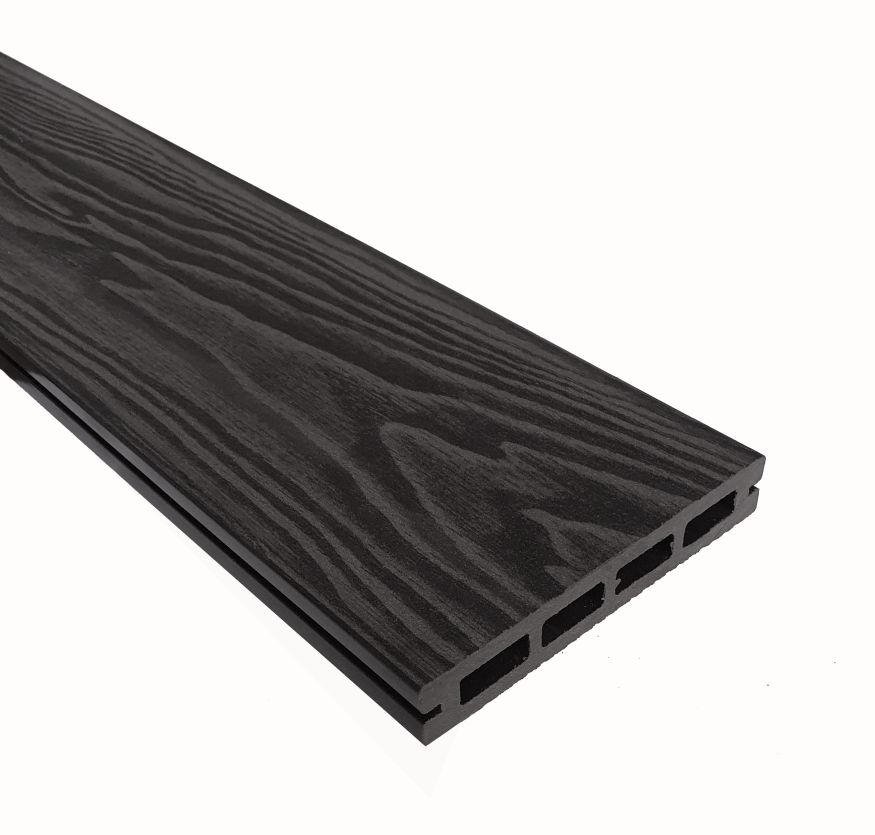 Террасная доска ДПК Terrapol Смарт 3D (пустотелая с пазом) Черное дерево купить в Симферополe
