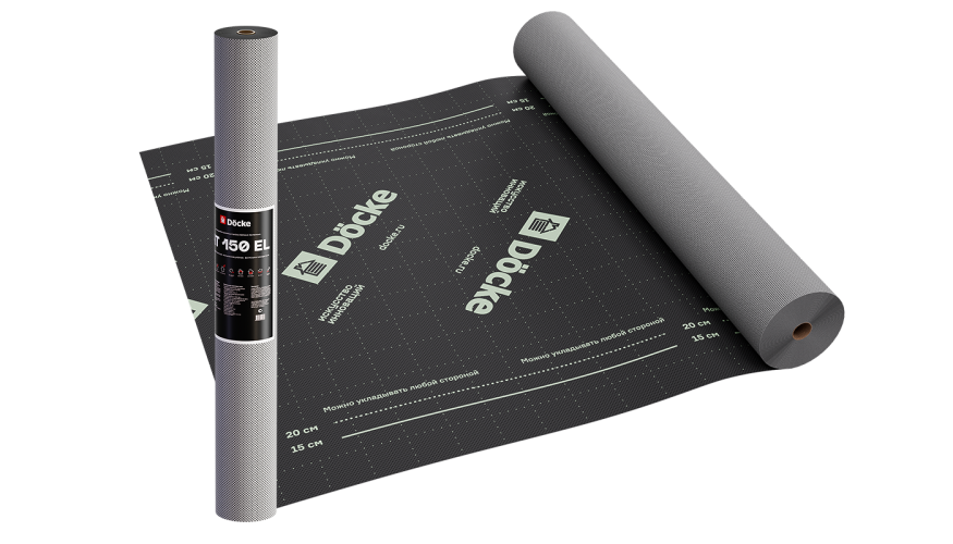 Супердиффузионная мембрана АT 150 EL трёхслойная, универсальная с клеевой полосой Docke купить в Симферополe