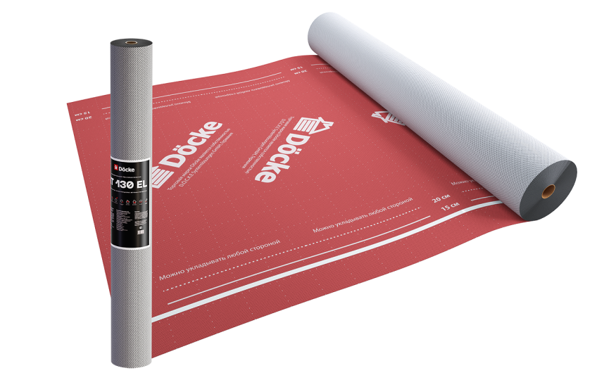 Супердиффузионная мембрана АT 130 EL трёхслойная, универсальная с клеевой полосой Docke купить в Симферополe