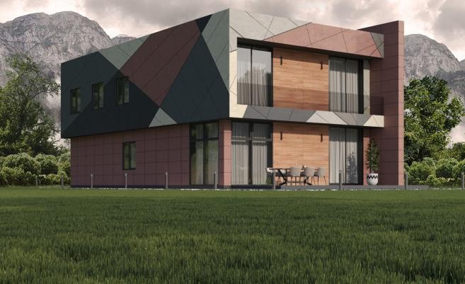 Фиброцементные панели Roofas COLOR Line Красный купить в Симферополe