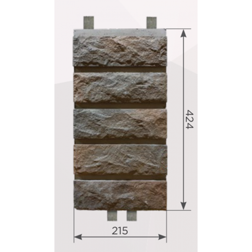 Наличник Обрамление высотой 5 кирпича КАНЬОН Сколотый кирпич купить в Симферополe