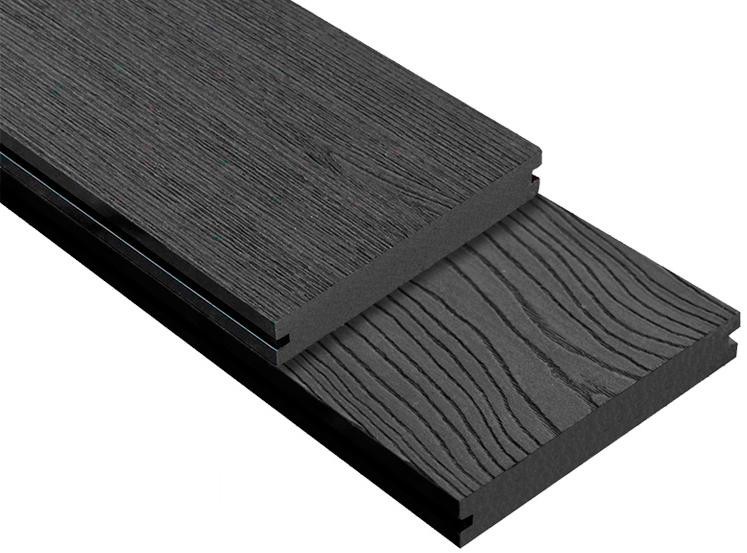 Террасная доска DPK Outdoor 3D полнотелая STORM/OCEAN BLACK черного цвета купить в Симферополe