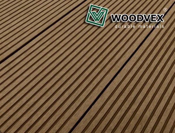 Террасная доска WOODVEX Select из ДПК темно-коричневого цвета купить в Симферополe