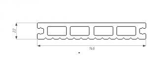 Террасная доска WOODVEX Select из ДПК темно-коричневого цвета купить в Симферополe