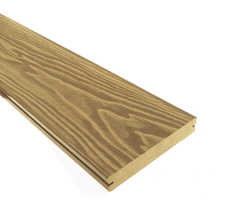 Террасная доска ДПК Terrapol Смарт 3D (полнотелая с пазом) Дуб Севилья купить в Симферополe