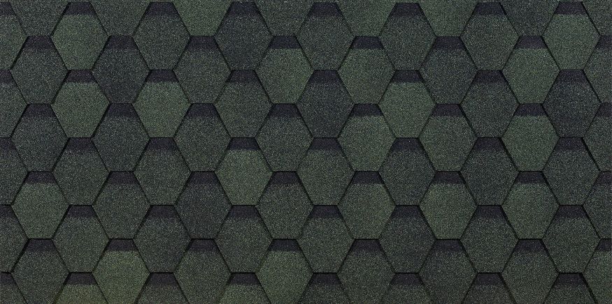 Гибкая черепица Docke EURASIA, Шестигранник, Зеленый купить в Симферополe