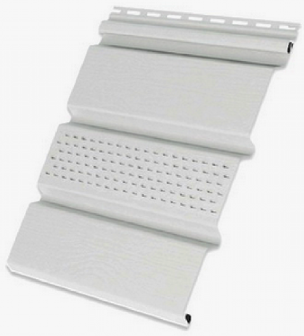 Софит белого цвета с центральными отверстиями. купить в Симферополe