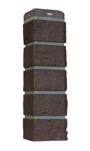 Угол наружный Grand Line, Состаренный кирпич Design, Шоколадный, шов RAL 7006 