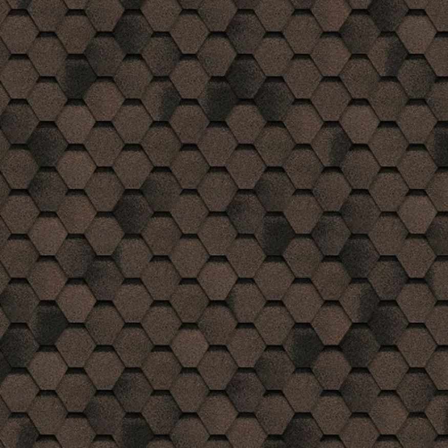 Гибкая черепица Shinglas, Финляндия, Соната, Коричневый цвет. купить в Симферополe