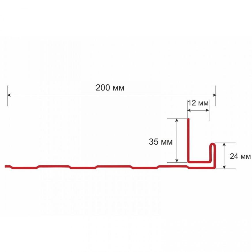 Коричневая J-фаска (ветровая, карнизная планка) для сайдинга купить в Симферополe